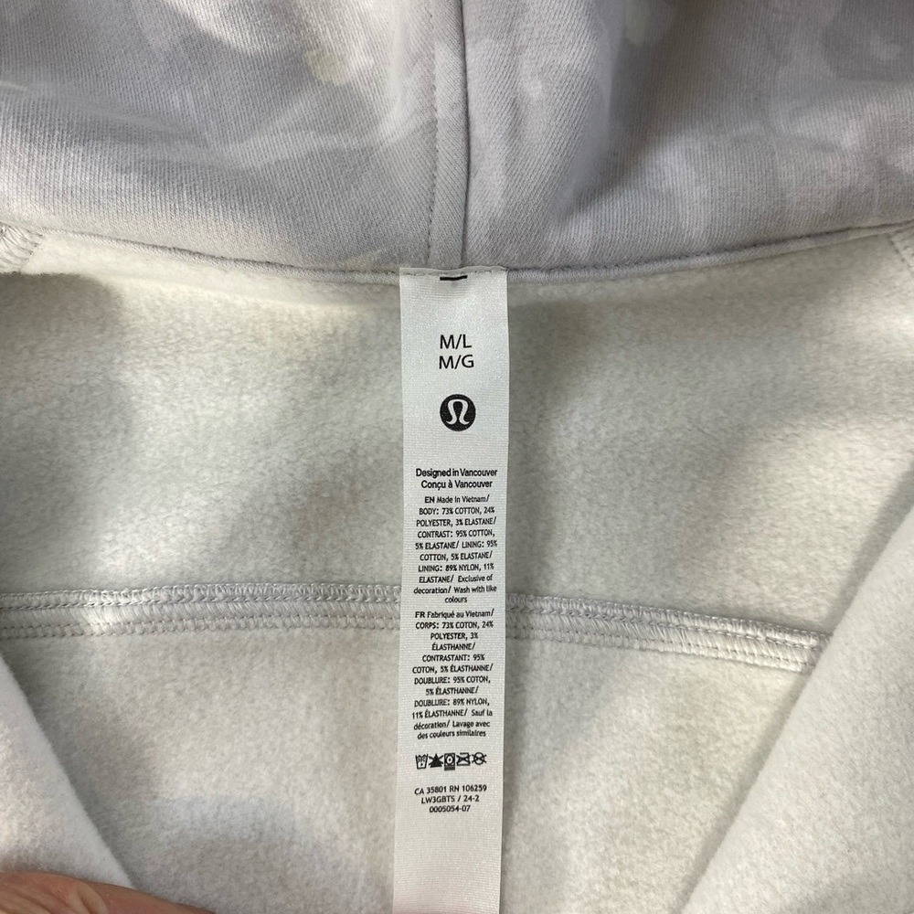 Lululemon spray leopard scuba Oversized half zip hoodie M/L - Picture 6 of 9